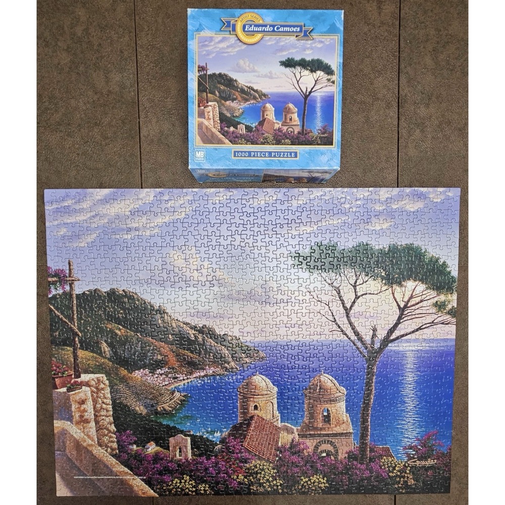 MB Eduardo Camoes Artist Series Villa Rufolo, Italy 1000 Piece Puzzle COMPLETE